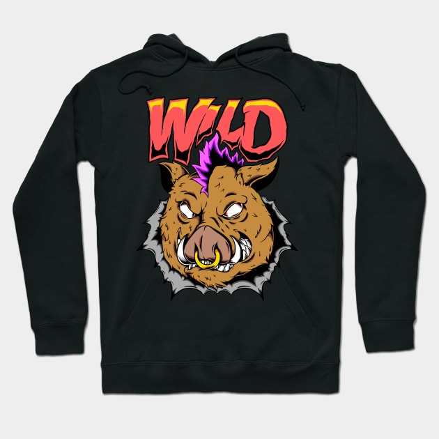 Wild Boar Hoodie by Insomniaxz